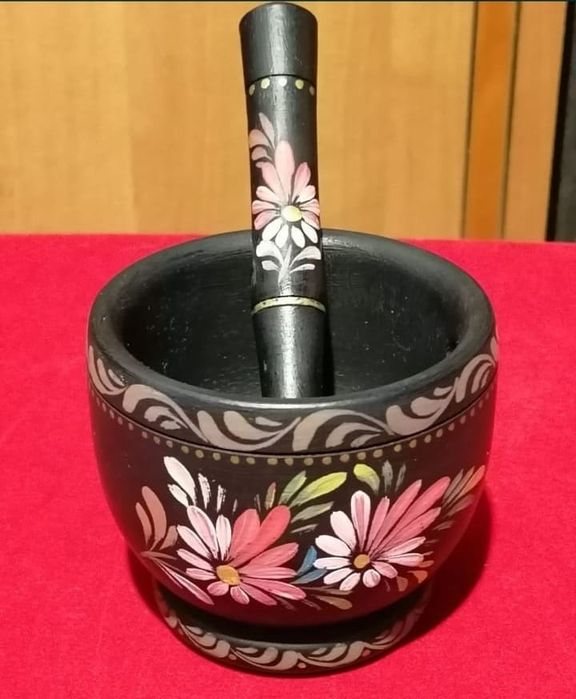 Superb mojar pentru usturoi din lemn - Franța