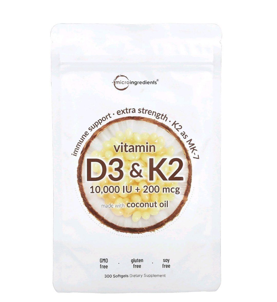 Витамин K2 + D3, 300 капсул D3 10 000 mg