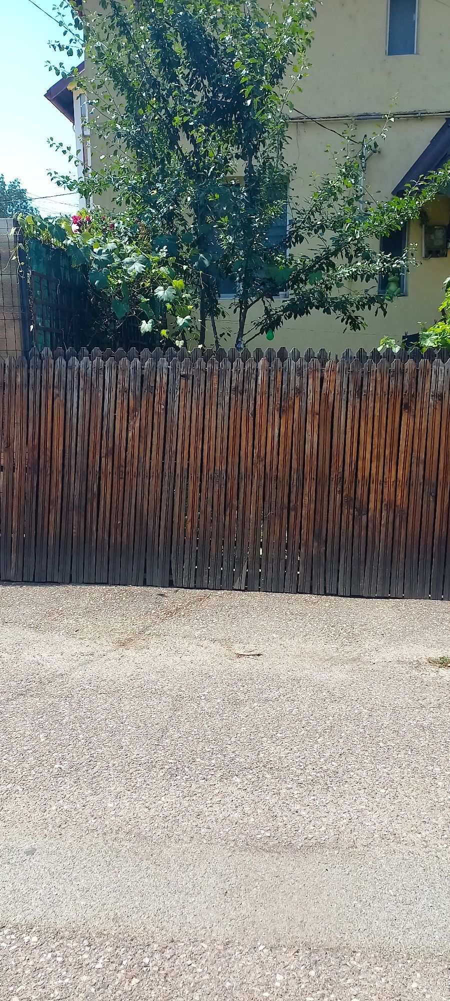 Donez gard din lemn 5m/1,60 în stare buna