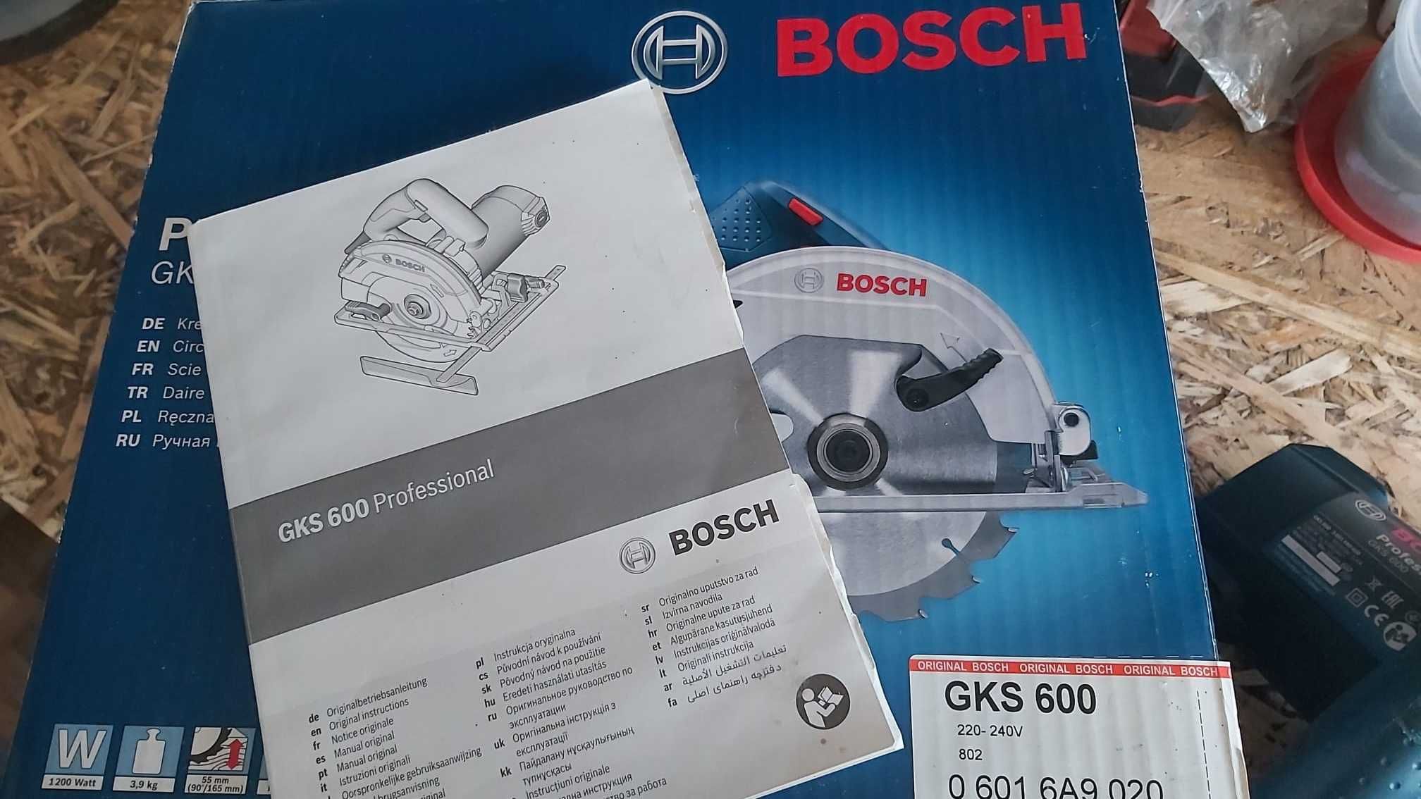 Електрически ръчен циркуляр Bosch GKS 600, 1200 W, 165 мм