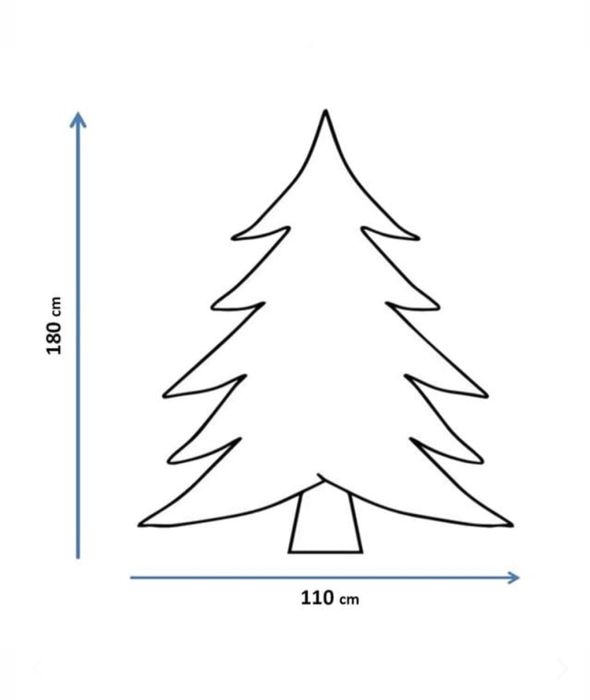 Brad de Craciun Artificial Verde cu 540 de ramuri - 1.80m