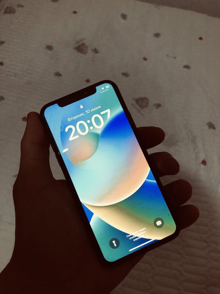 iphone x память 256 черный face id всё работает