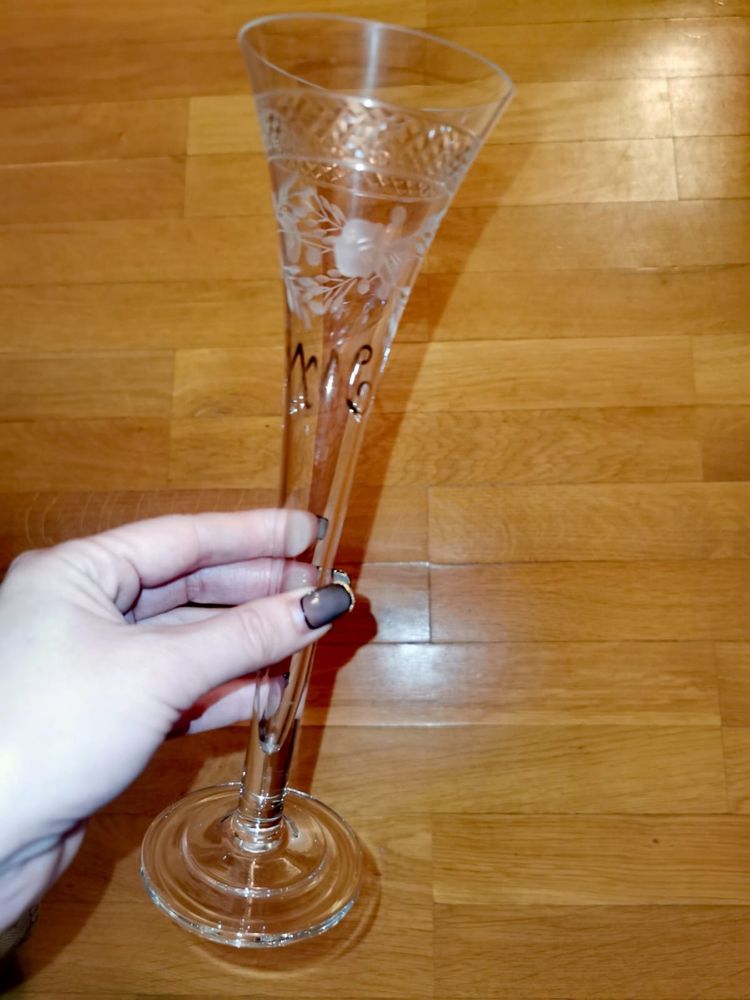 Чаши кристални за шампанско WMF Crystal Champagne Flutes 1920г. 5 бр.