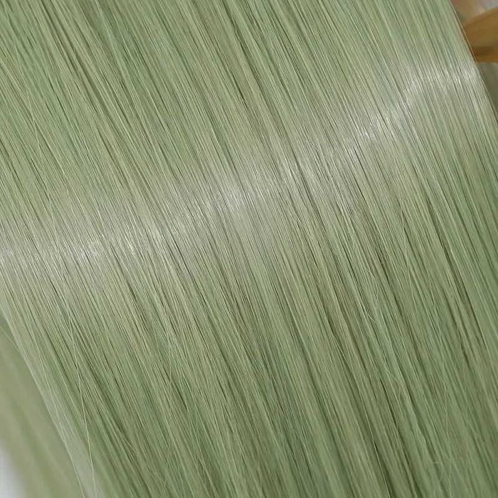 Права аниме светло зелена перука с бретон