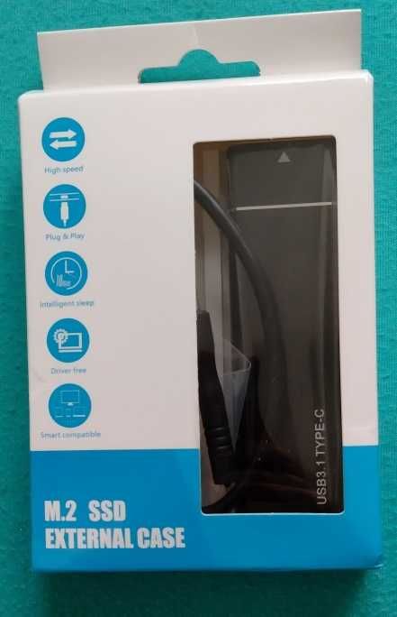 USB3.1 M.2 NvMe SATA SSD корпус към Type-C алуминиев външен твърд диск