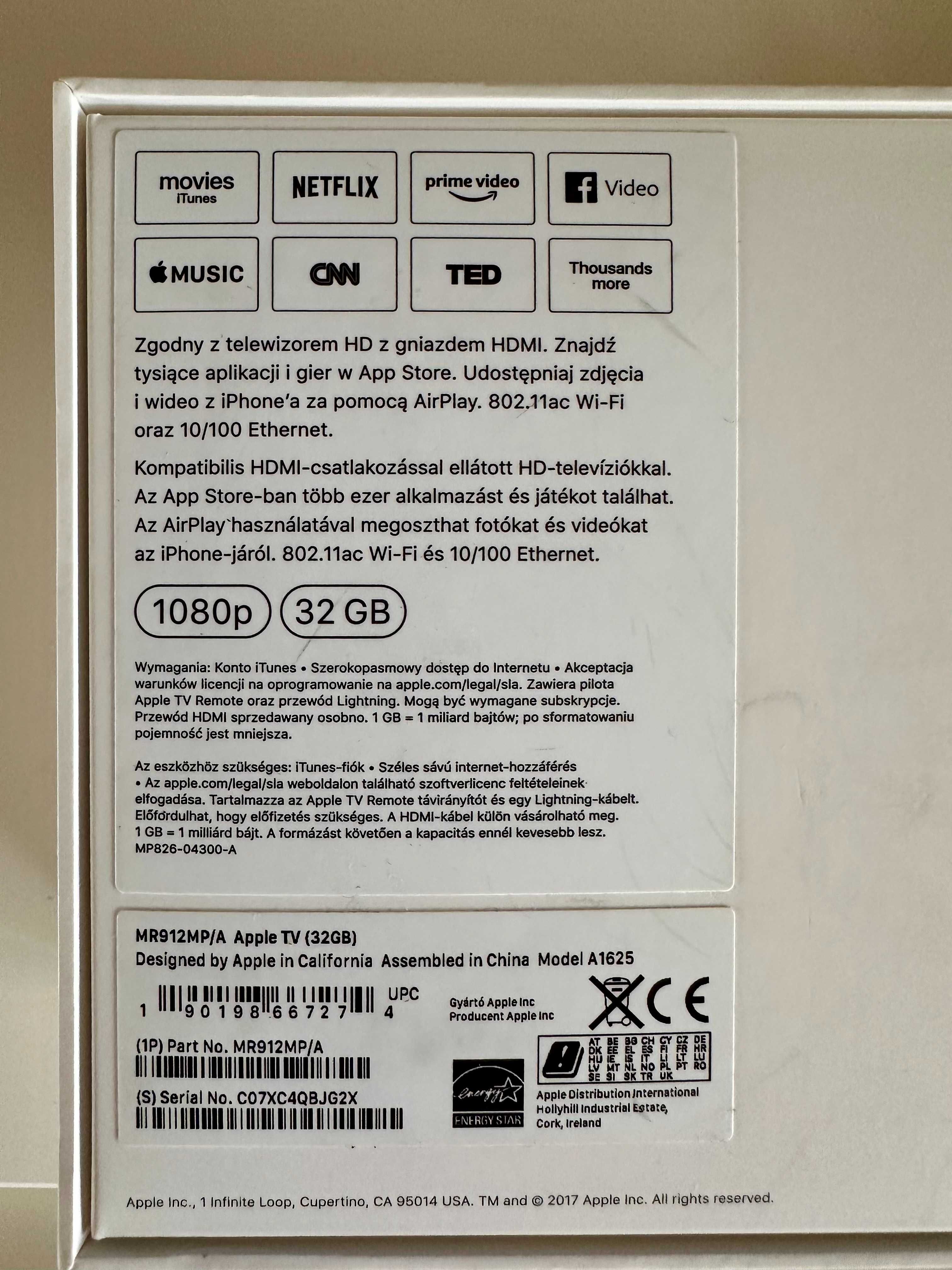 Apple TV (4th generation) 32GB + Touch Siri Remote Control
