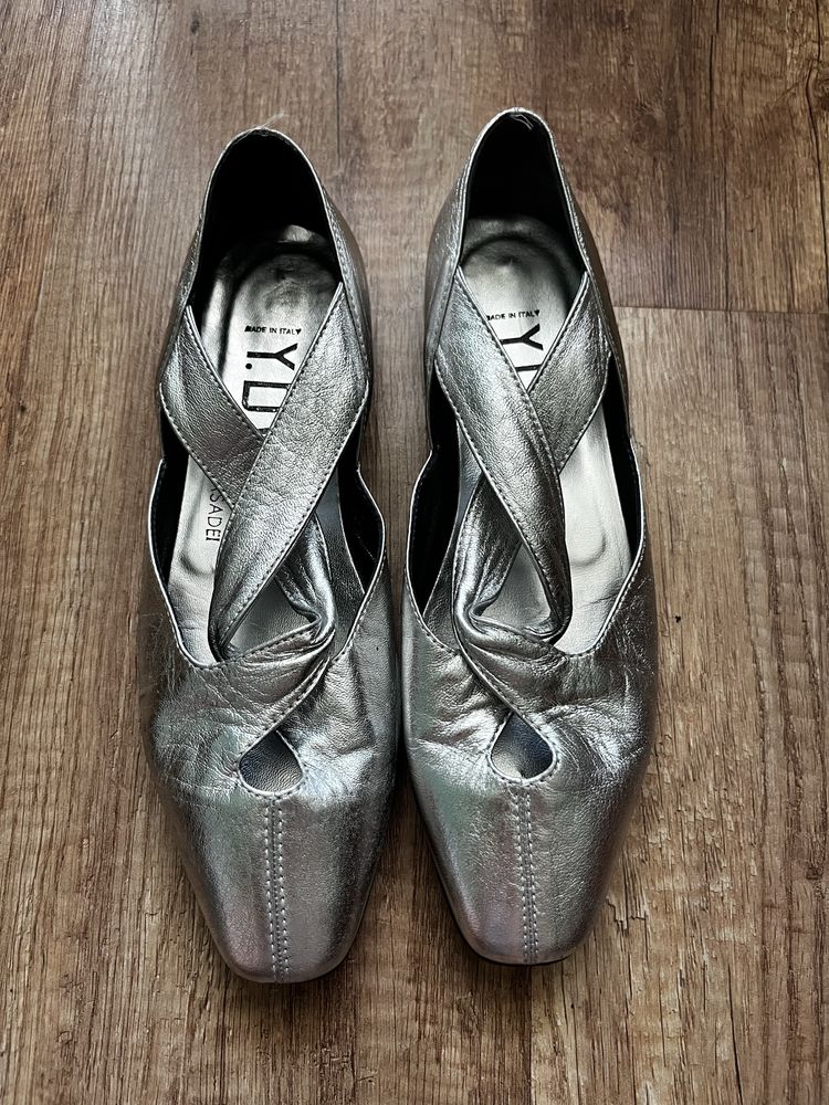 Casadei сребристи балеринки