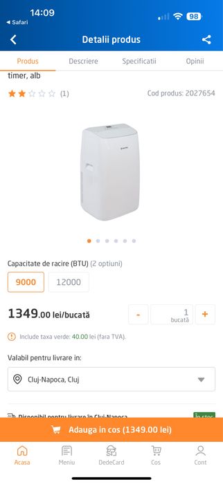 Aparat Aer Conditionat/Caldura Portabil
