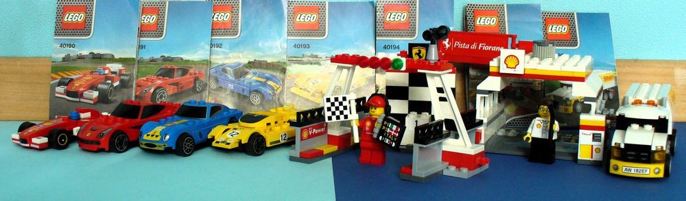 Lego Ferrari Shell V-Power® -2 серии колички+бензиновоз+аксесоари и МФ