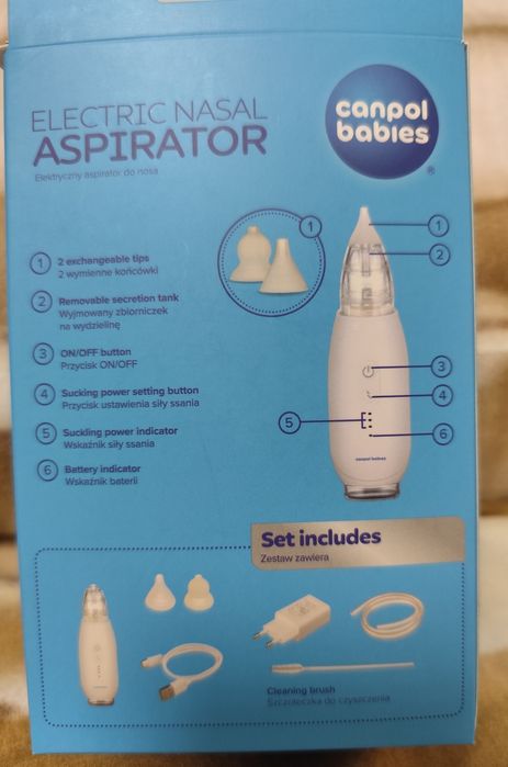 Електрически аспиратор за нос Canpol - Easy & Natural