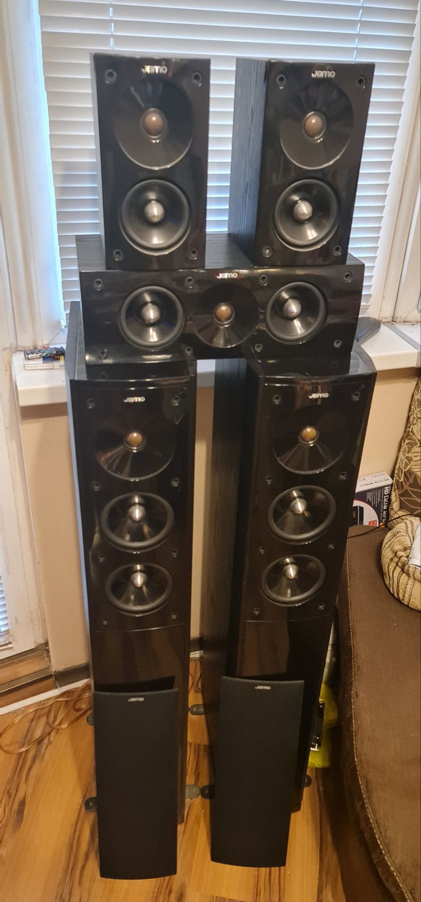 JAMO S-606 + receiver Onkyo TX-SR875