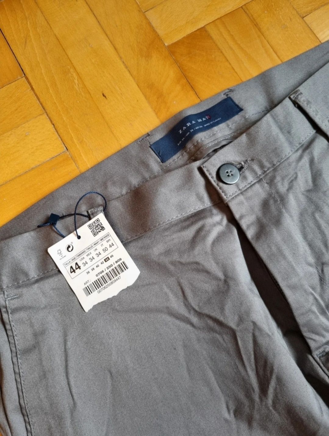 Pantaloni chino Zara, Slim Fit, Bărbați - 44