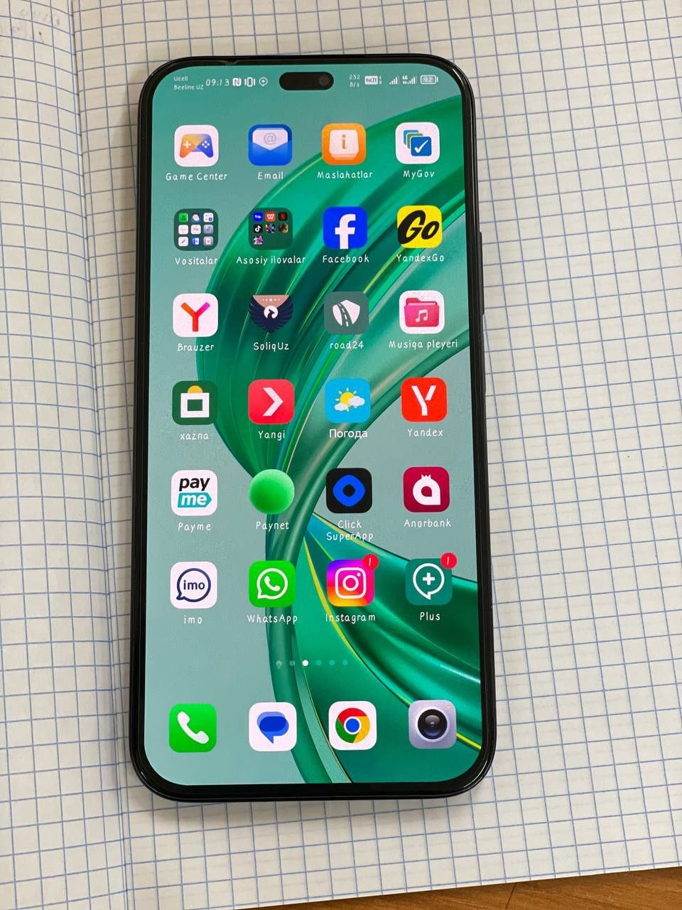 Honor X8b yangi karopa dakument bor