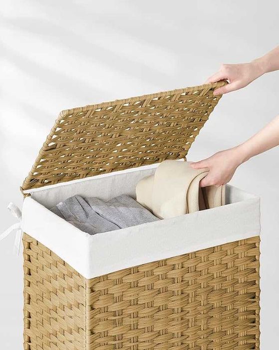 Кош за съхранение SONGMICS, 90 литра кош за мръсно пране