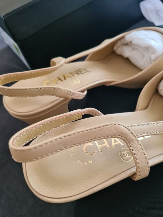 Pantofi Chanel nude - marime 36-40/piele naturala/premium full pack