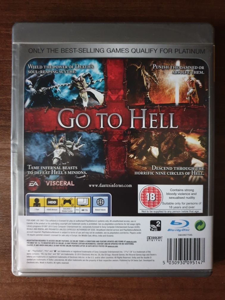 Dantes Inferno Platinum PS3/Playstation 3