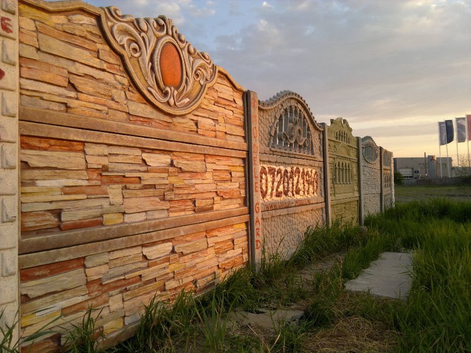 Gard beton durabil din placi/ panouri.Transport in Neamț și toată țara