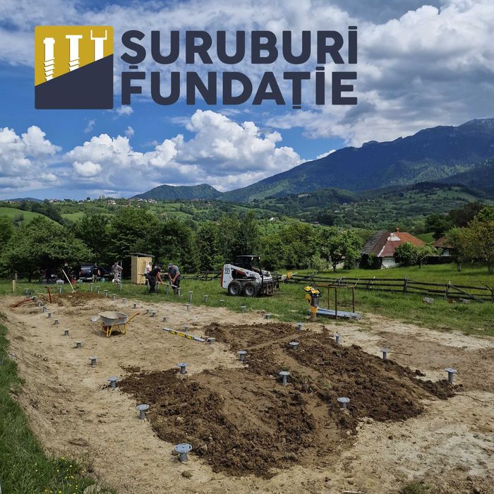 Fundații pe șuruburi pentru terase și pergole, montaj rapid fără săpat