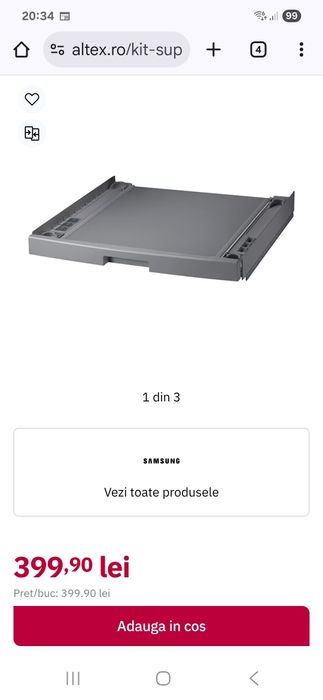 Kit suprapunere masina de spalat 300 lei