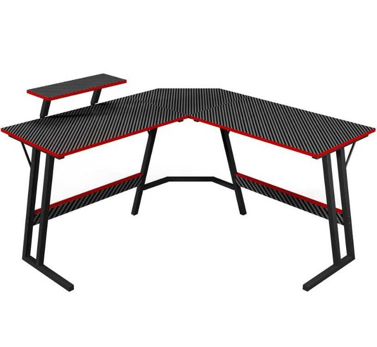 Двойно ъглово бюро за гейминг, офис или детска стая