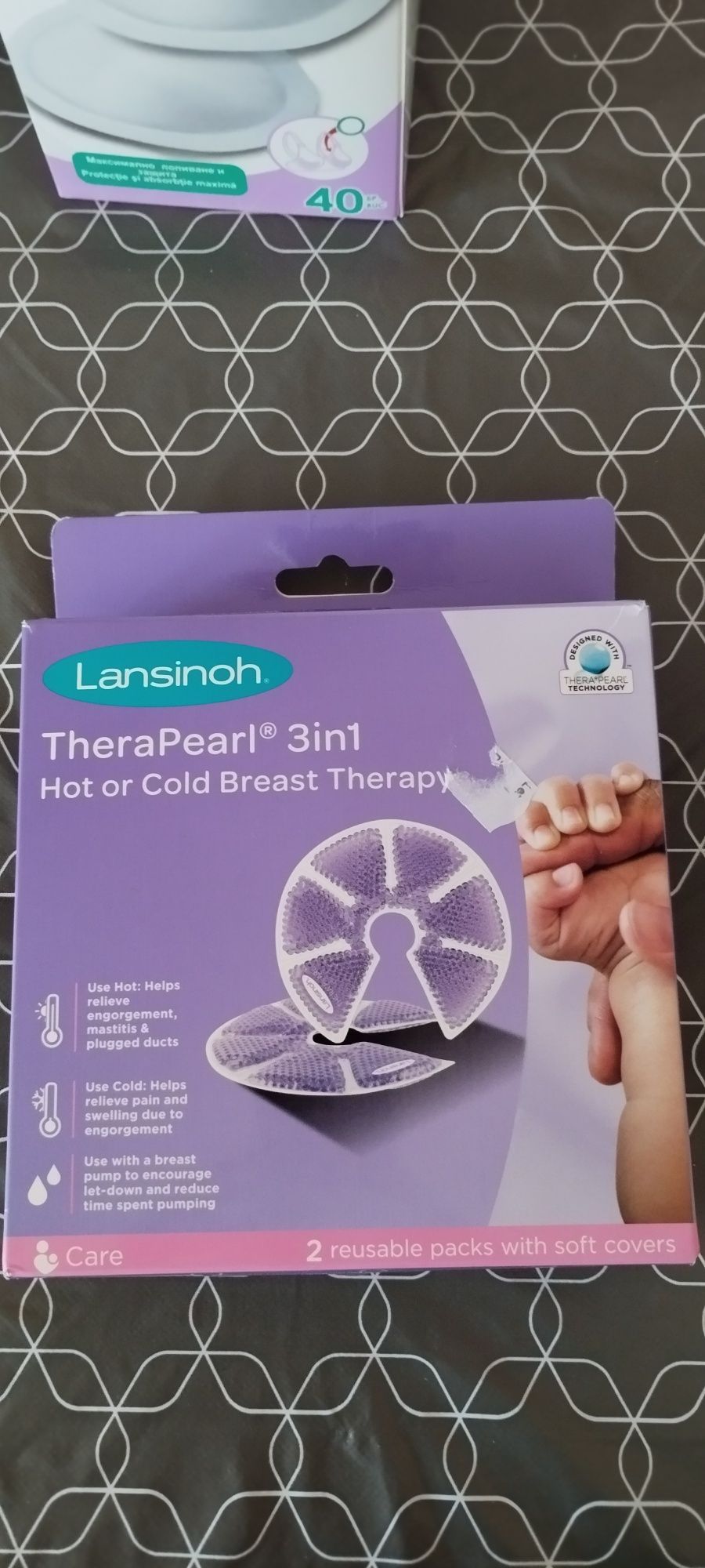 Comprese/pernute cu gel rece/cald pentru sani Lansinoh TheraPearl 3in1