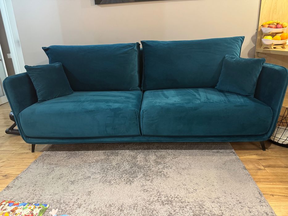 Canapea extensibila turcoaz