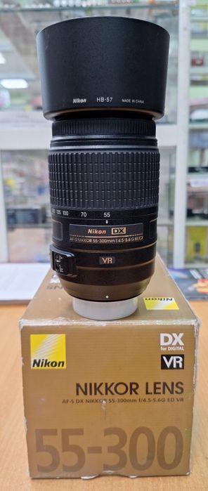 Nikkor AF-S 55-300mm G,ED,VR (мощный телевик,стаб,как новый) спорт...