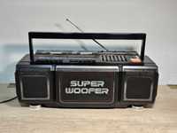 boombox SEG swf-3500, radio casetofon dublu, portabil, super woofer