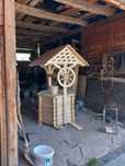 Mobilier de gradina din lemn masiv rustic