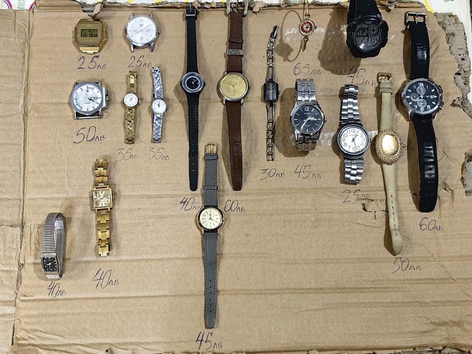 Часовници Casio, Seiko, Raketa, Diesel, Chaika и др