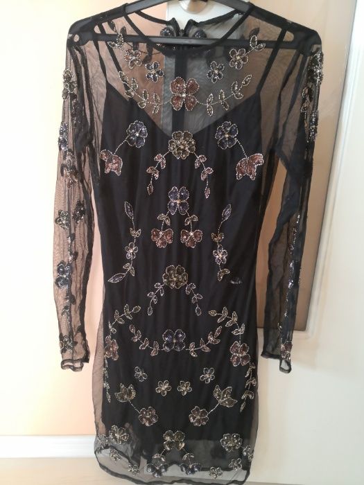 Rochie scurta de ocazie cu aplicatii, 36/38