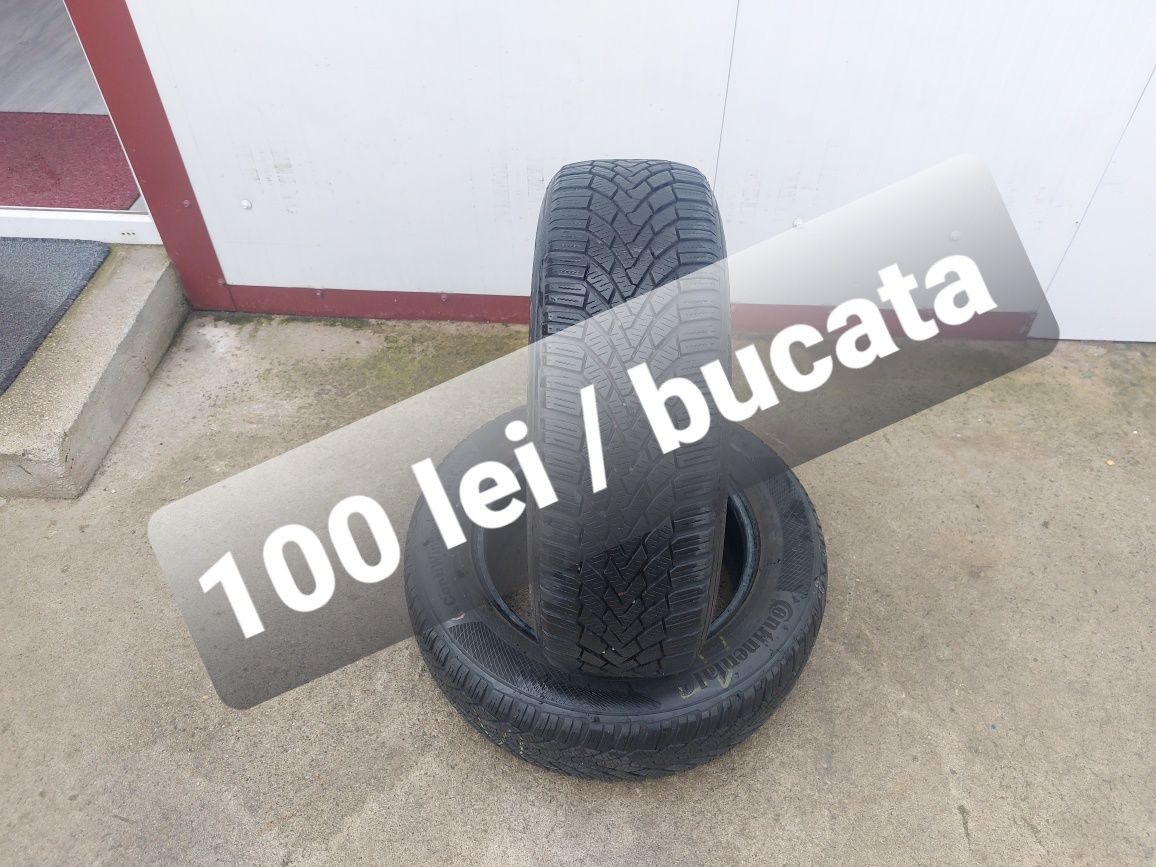 100 lei bucata! Doua anvelope M+S/IARNA 185 65 15 Continental