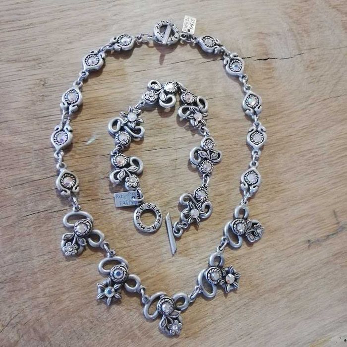 set colier si bratara vintage Remy dis Paris cu strasuri