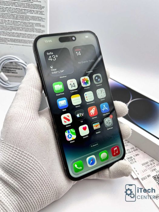 iPhone 14 Pro MAX, 256GB, Black, 100% батерия, ОТЛИЧЕН, ГАРАНЦИЯ!