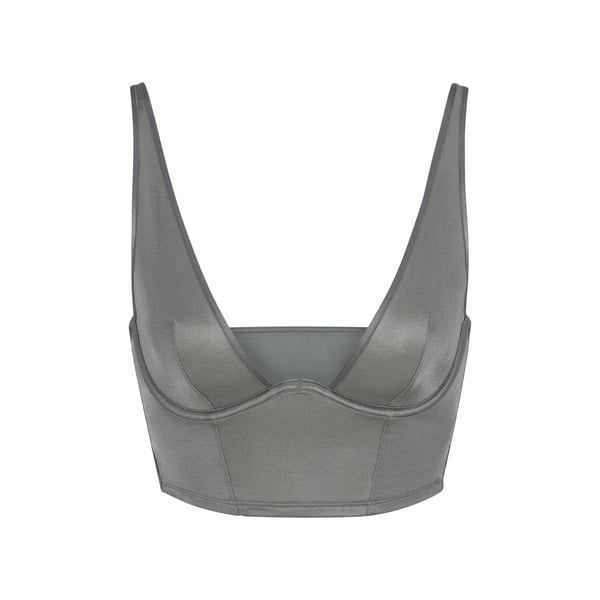 SKIMS Glissenette corset топ в цвят “thunder”