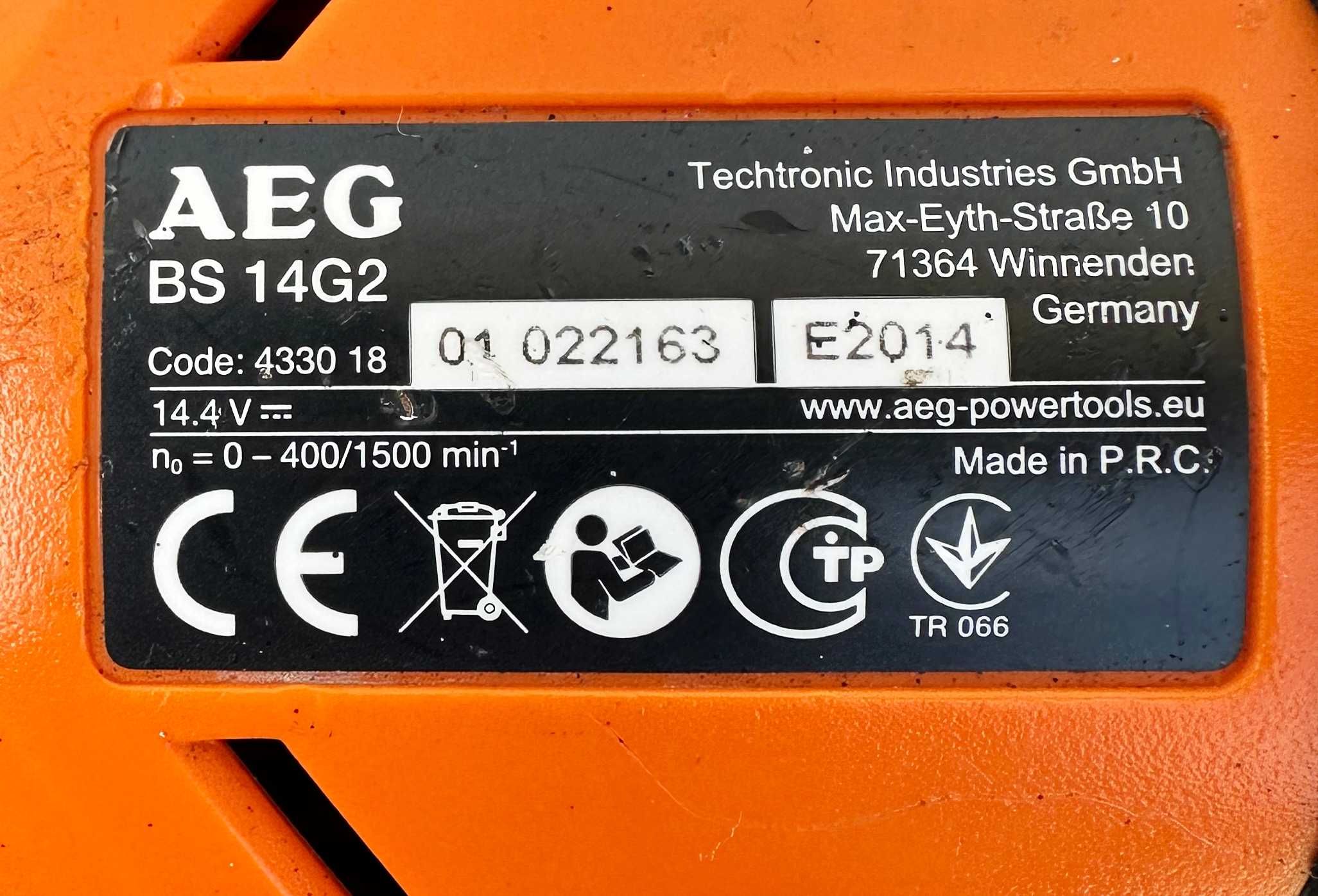 AEG BS 14G2 - Акумулаторен винтоверт комплект!