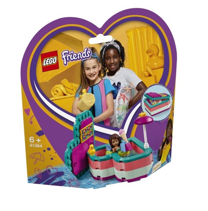 LEGO Friends - Cutia de vara in forma de inima a Andreei 41384, 6+