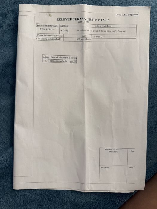 Vand terasa Bloc nou 106,82 mp zona Universitate sector2