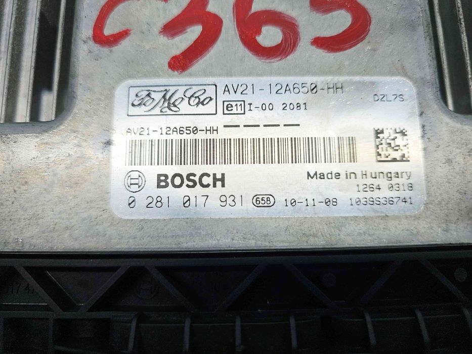 Calculator motor ECU Ford Fiesta 6 [Fabr 2008-2019] AV21-12A650-HH 1.4