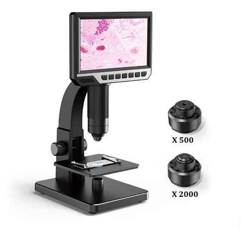 Цифровой микроскоп ( С ДИСПЛЕЕМ ) с 2 Линзами