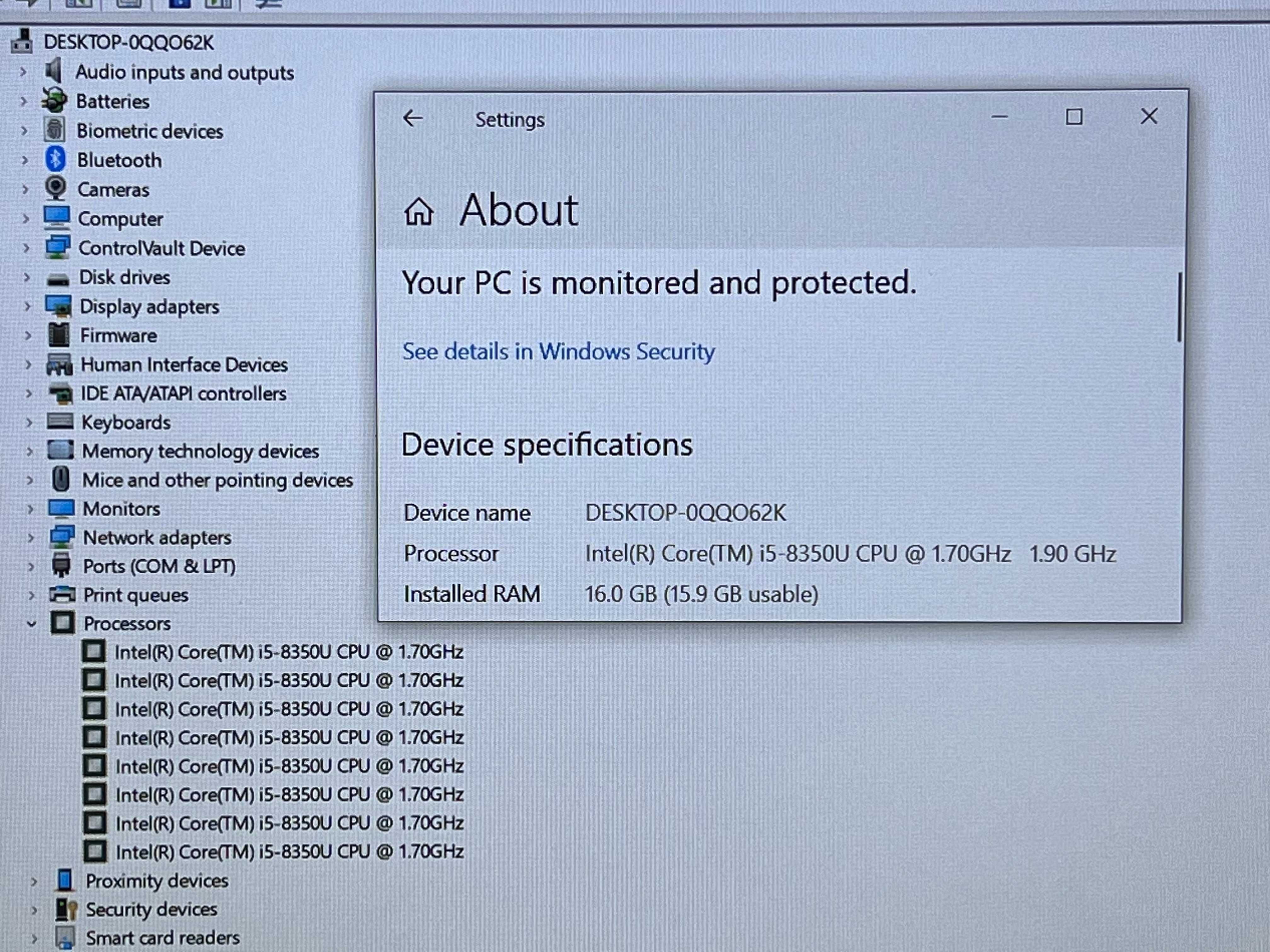15.6 Dell Latitude 5590`Core i5-8350U/16GB RAM/512GB SSD/FHD IPS/Бат 8