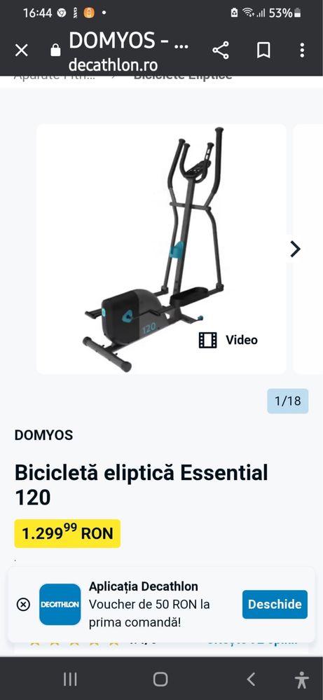 Bicicleta eliptica essential 120