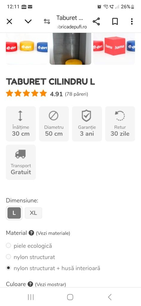 Vând fotoliu puf pt copii, toate culorile