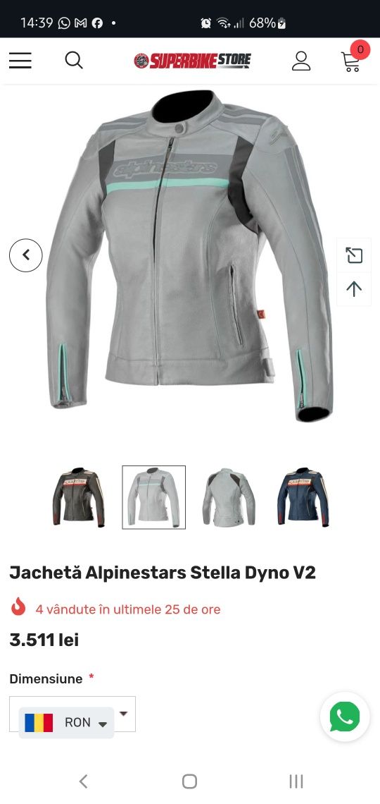 Geaca moto alpinestars stella dyno v2 dama