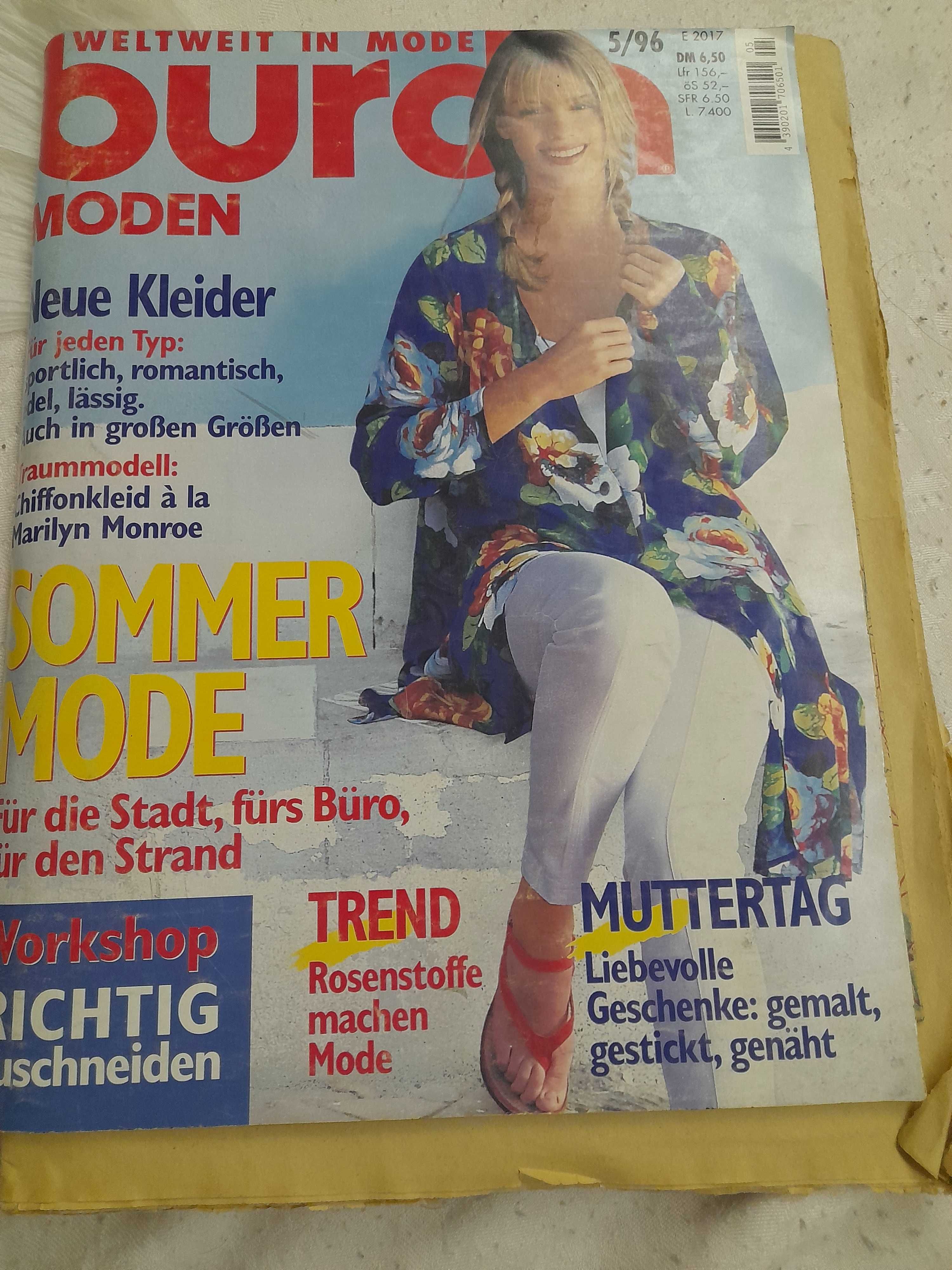 Revista cu tipare Burda in germana