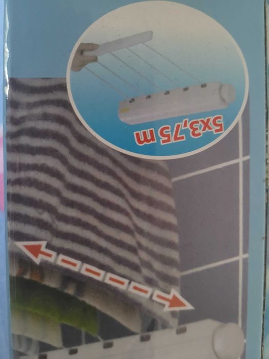 Uscator de rufe retractabil,pentru perete,nou
