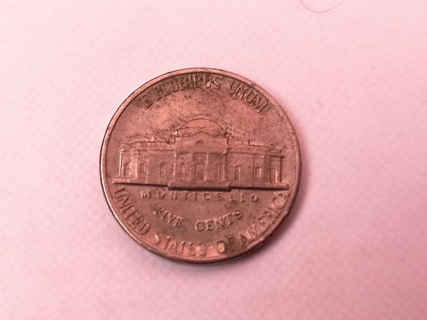 Moneda five cents Monticello america 1988