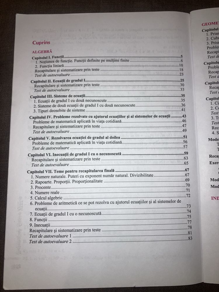 Culegere Matematica EDITURA PARALELA 45 Clasa a opta