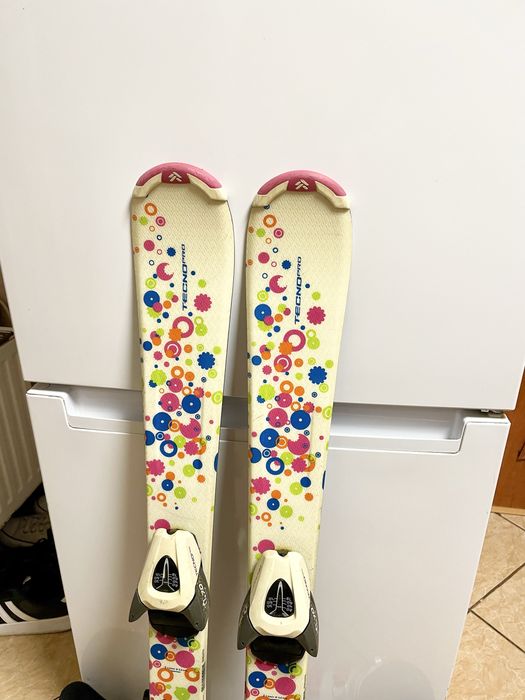 Schiuri copii 100 cm cu clapari. Set skiuri