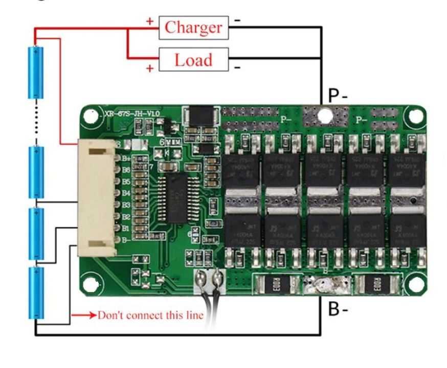 7S BMS 29.4V 25A, защитна платка с балансно зареждане, PCB BMS board